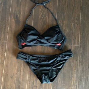 Pink/VS black swimsuit